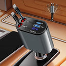CARGADOR PARA AUTO 4 EN 1 CON LUZ LED